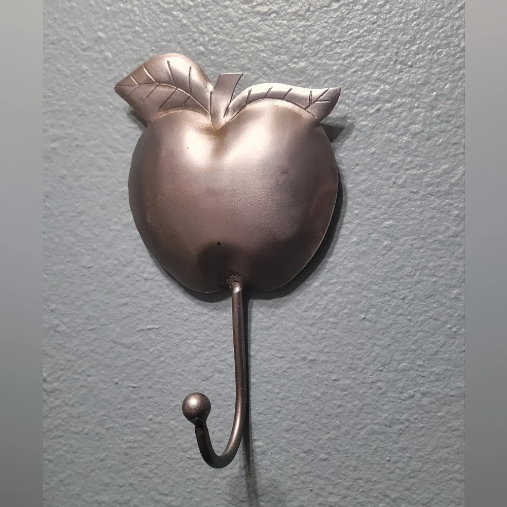Vintage Silver Apple Wall Hook